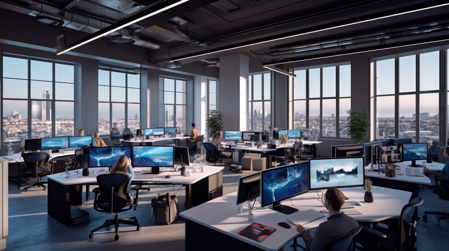 Digital Marketing office using social media tools