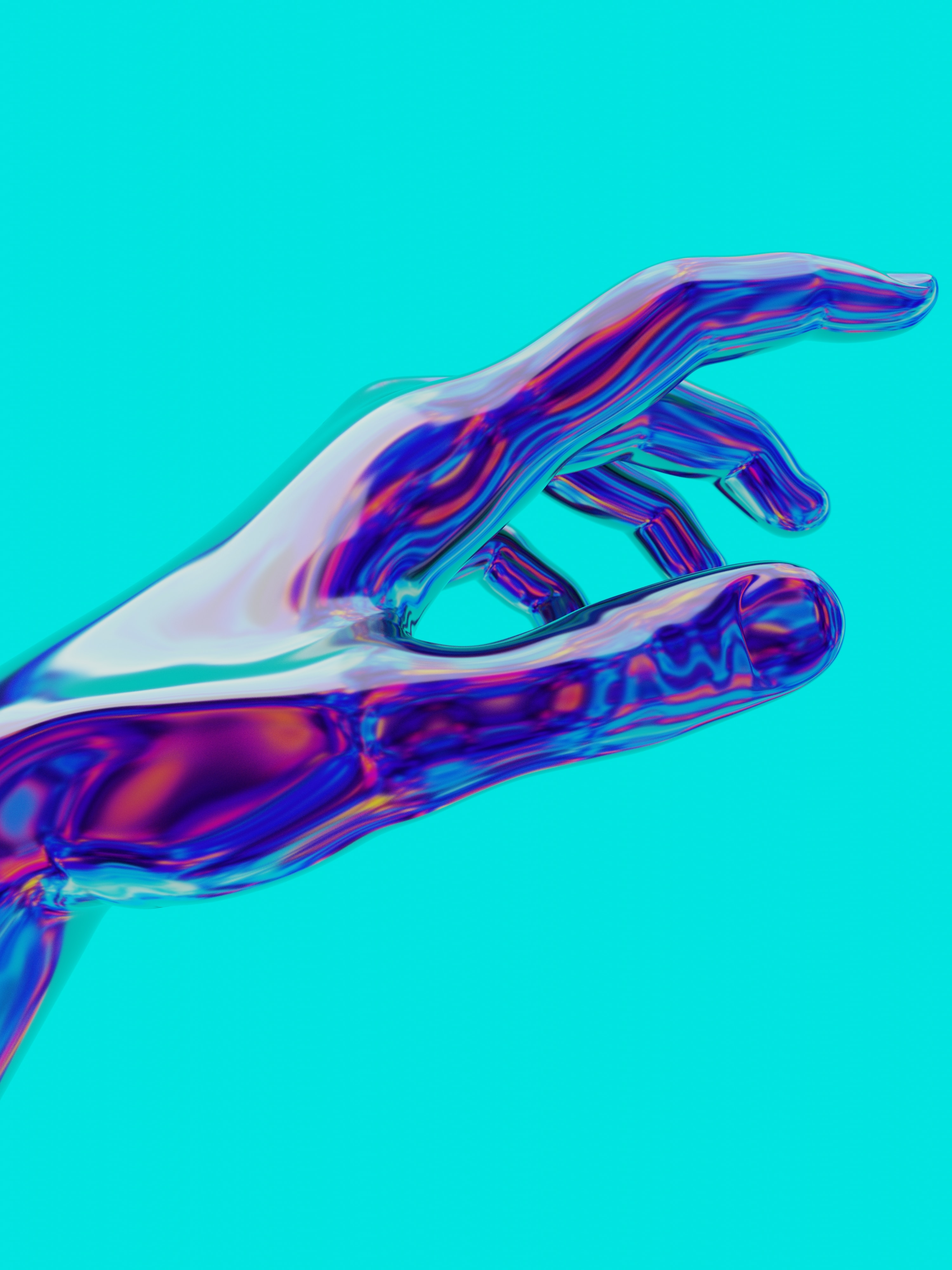 Robot hand pointing the way