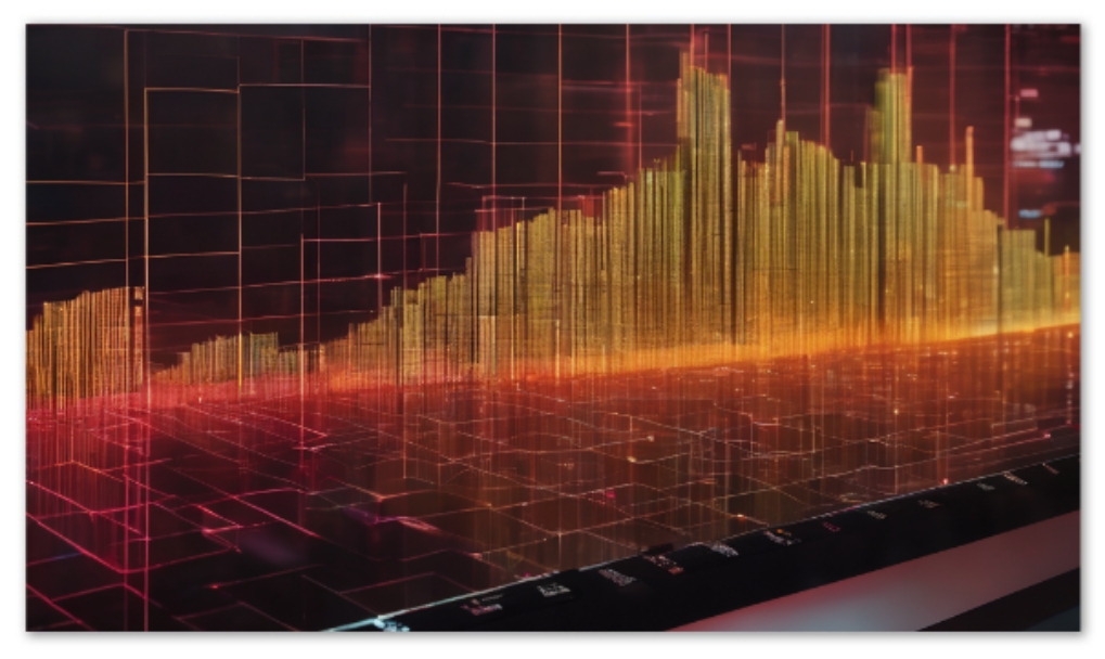 AI technology in finance futuristic lighting that looks like a graph chart