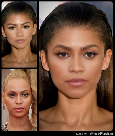 Beyoncé and zendaya FaceFusion