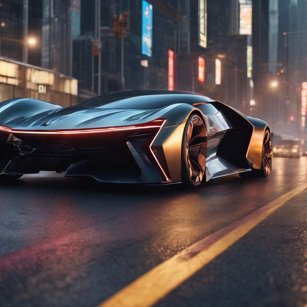 Deep Learning in Autonomous Vehicles futuristic sports car