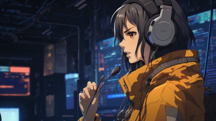 cyberpunk anime podcaster