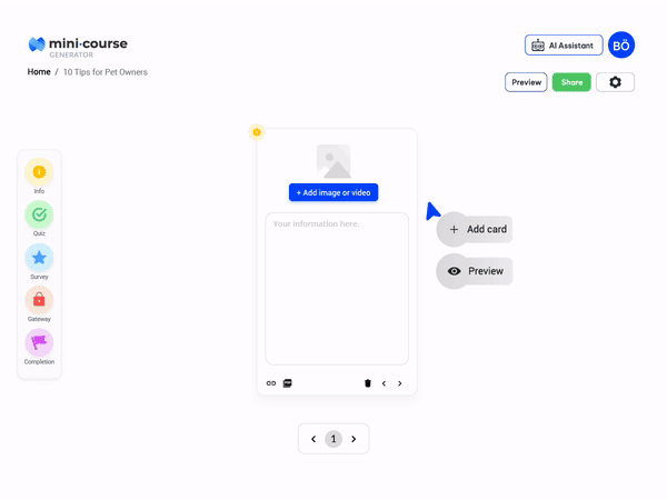 Create Mini Courses with Mini Course Generator