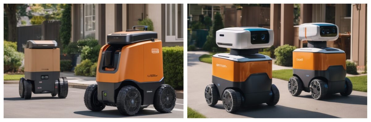 Delivery robots using Artificial intelligence 