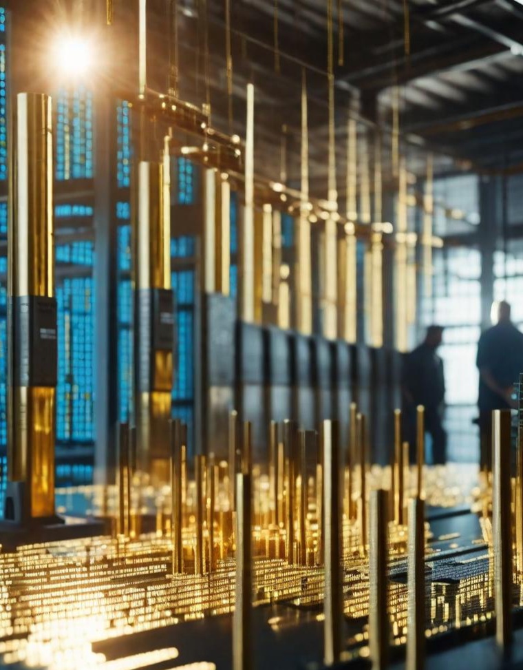 Photo of a modern factory interior utilizing meta knowledge in artificial Intelligence 