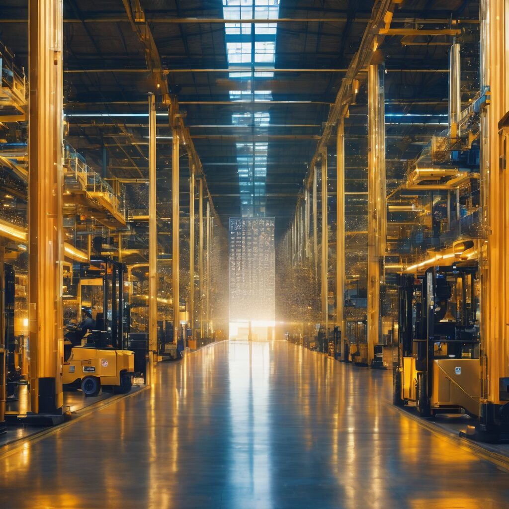 Photo of a modern factory interior utilizing meta knowledge in artificial Intelligence 