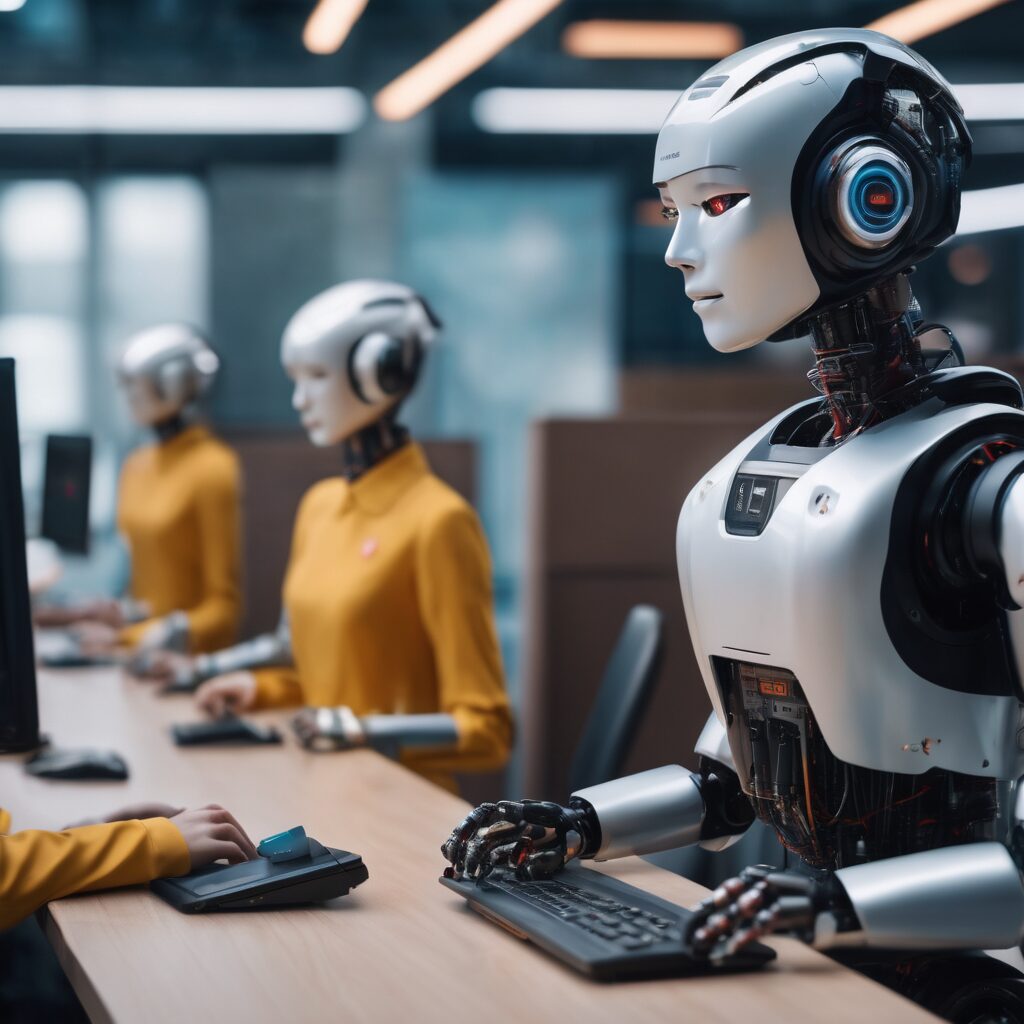 Robots using Artificial Intelligence examples imagined