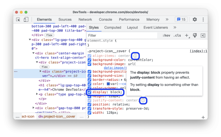 screenshot of the browser devtools window