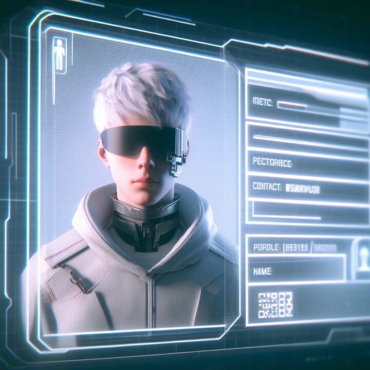 A contact card or profile showing a person's picture, name, email, and phone number. 